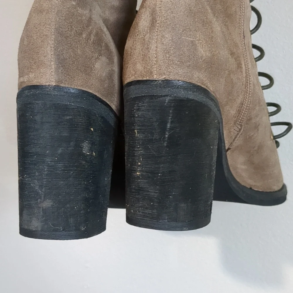 Free People x Jeffrey Campbell Perspective Tall Knee High Lace Up Boot 8.5